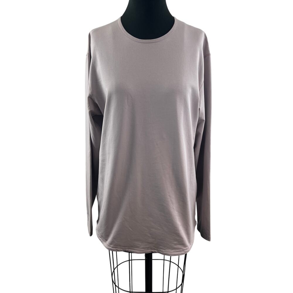 BYLT Drop-Cut Men's Iris Shirt Cotton Crew Neck Long Sleeve Pullover Sz M Medium